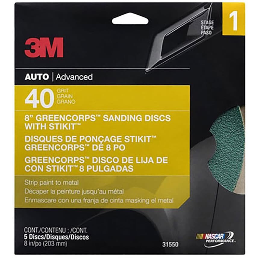 40 Grit Green Sandpaper - 8 Inch