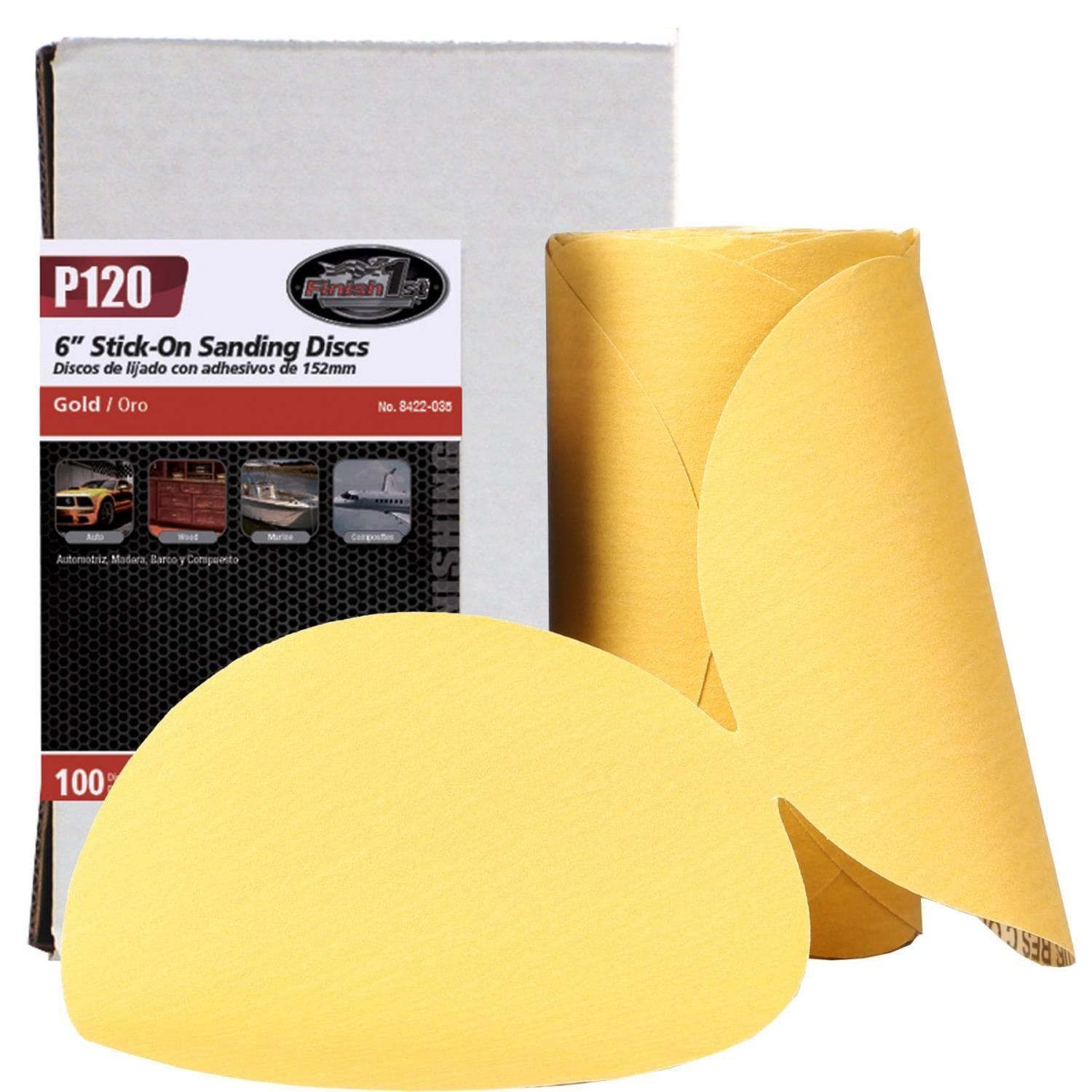 120 Grit PSA Sandpaper Disc - 6 Inch